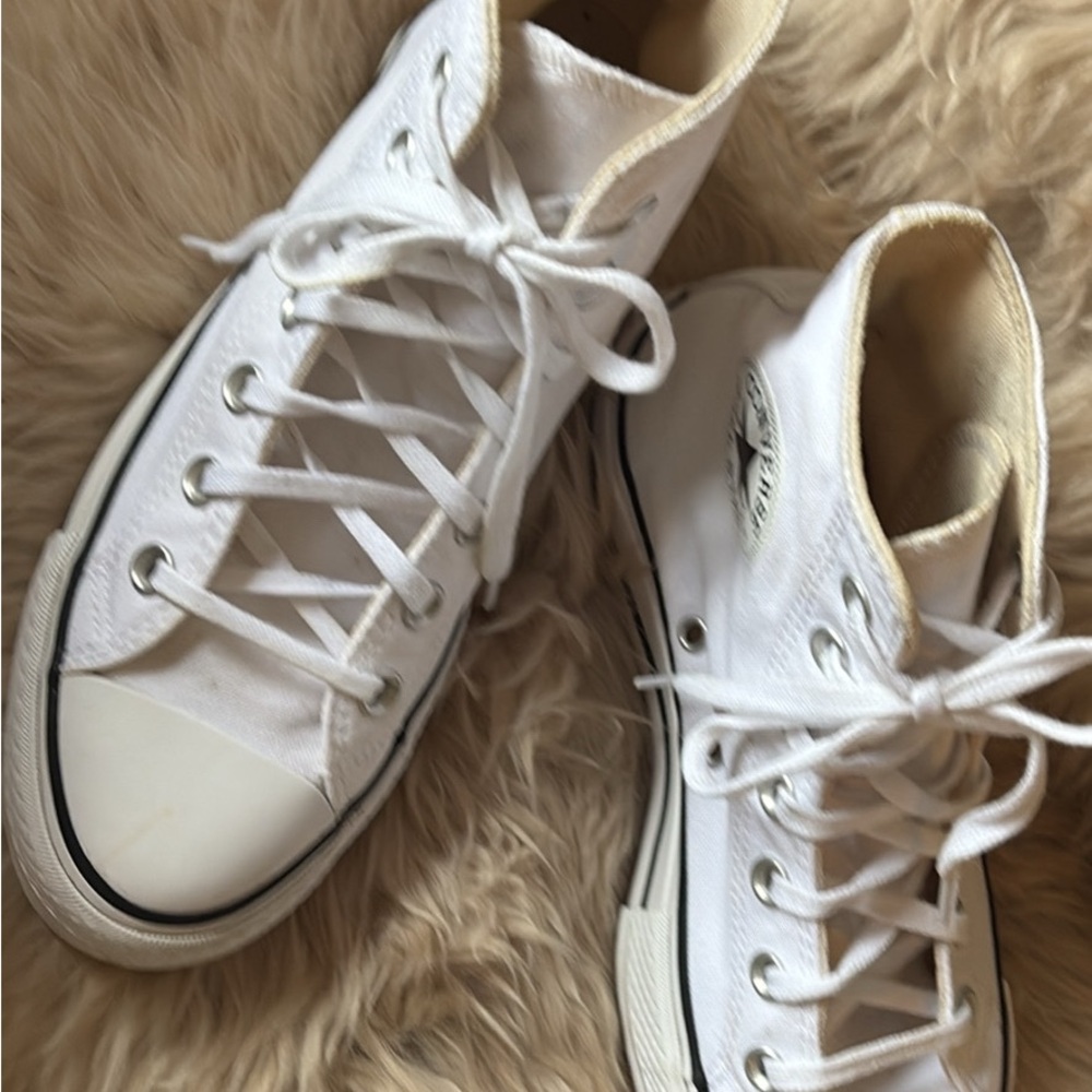 Converse White High-Top Athletic Shoes
